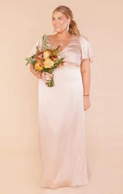 Show Me Your Mumu Rome Twist Gown ~ Champagne Luxe Satin -Fashion Womens Discount Store rometwistchampagneluxesatincurvewebsite