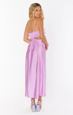 Show Me Your Mumu Codie Cut Out Dress ~ Lilac Luxe Satin -Fashion Womens Discount Store sabrina livsophia 11.824971
