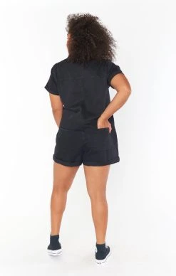 Show Me Your Mumu Range Romper ~ Washed Black -Fashion Womens Discount Store sabrina livsophia 11.825316