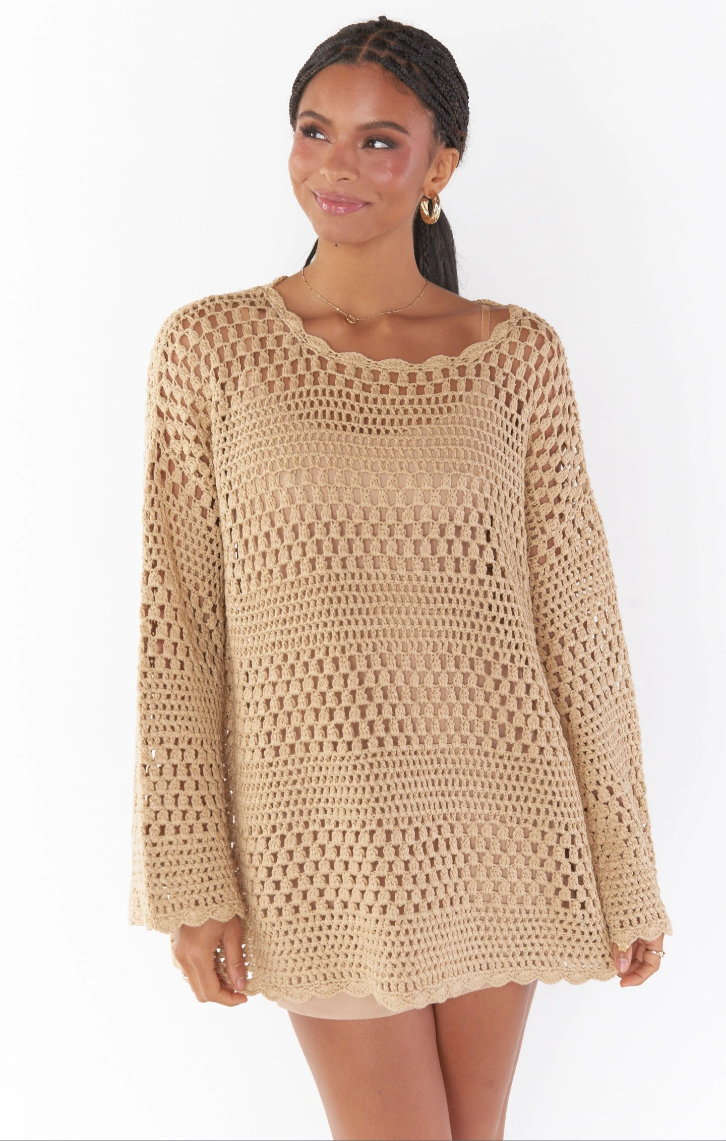 Show Me Your Mumu Commando Classic Mini Cami Slip ~ Beige 4 Show Me Your Mumu Commando Classic Mini Cami Slip ~ Beige - Image 2