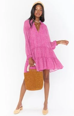 Show Me Your Mumu Birdie Mini Dress ~ Purple Flower Ditz -Fashion Womens Discount Store spring21 tori 8.712663