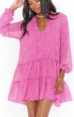 Show Me Your Mumu Birdie Mini Dress ~ Purple Flower Ditz