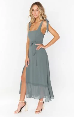 Show Me Your Mumu Claire Midi Dress ~ Deep Sage Chiffon -Fashion Womens Discount Store spring22bridal brihayleejudah 12.281537