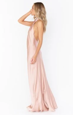 Show Me Your Mumu Jasmine Halter Maxi Dress ~ Rose Gold Luxe Satin -Fashion Womens Discount Store springbridal resortswim bri 11.2028016 Edit