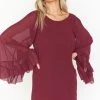 Show Me Your Mumu Matilda Mini Dress ~ Cabernet Chiffon -Fashion Womens Discount Store springbridal resortswim bri 11.2028093
