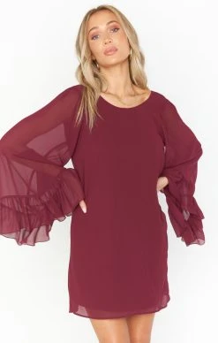 Show Me Your Mumu Matilda Mini Dress ~ Cabernet Chiffon