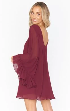 Show Me Your Mumu Matilda Mini Dress ~ Cabernet Chiffon -Fashion Womens Discount Store springbridal resortswim bri 11.2028112