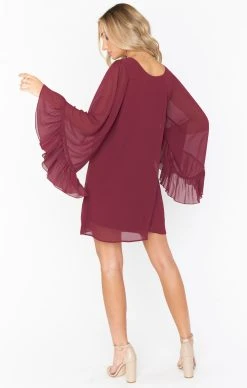 Show Me Your Mumu Matilda Mini Dress ~ Cabernet Chiffon -Fashion Womens Discount Store springbridal resortswim bri 11.2028121