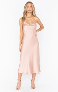 Show Me Your Mumu Verona Cowl Dress ~ Rose Gold Luxe Satin -Fashion Womens Discount Store springbridal resortswim bri 11.2028135 Edit