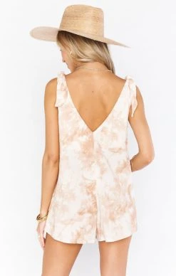 Show Me Your Mumu Tilda Tie Romper ~ Twisted Tie Dye Tan -Fashion Womens Discount Store summerbridal shadesofpinck sydnibri 2.2337947