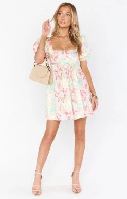 Show Me Your Mumu Smitten Babydoll Dress ~ Pastel Flowers -Fashion Womens Discount Store summerbridal shadesofpinck sydnibri 2.2338055