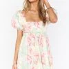 Show Me Your Mumu Smitten Babydoll Dress ~ Pastel Flowers -Fashion Womens Discount Store summerbridal shadesofpinck sydnibri 2.2338070