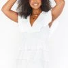 Show Me Your Mumu Sweet Ruffle Mini Dress ~ White -Fashion Womens Discount Store sweetrufflemini