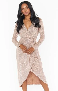 Show Me Your Mumu Kimora Wrap Dress ~ Silver Confetti