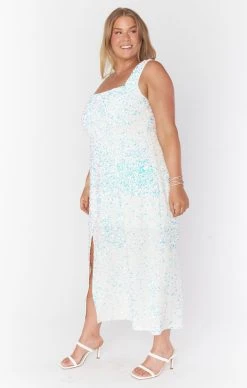 Show Me Your Mumu Eden Midi Dress ~ White Sparkle Sequin -Fashion Womens Discount Store sydnilexa 8.1814212 a8158122 76c1 4a55 8803 9d9508613de0