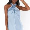 Show Me Your Mumu Jasmine Halter Mini Dress ~ Steel Blue Luxe Satin 2 Show Me Your Mumu Jasmine Halter Mini Dress ~ Steel Blue Luxe Satin -Fashion Womens Discount Store torijudah 2.736410
