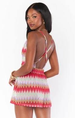 Show Me Your Mumu San Remo Shorts ~ Riviera Zigzag Crochet -Fashion Womens Discount Store torijudah 2.736868
