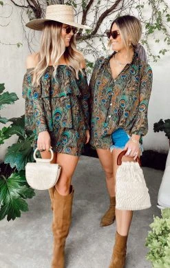 Show Me Your Mumu Triple Decker Romper ~ Original Peacock -Fashion Womens Discount Store tripledeckerromperoriginalpeacockwebsite